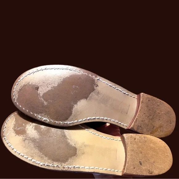 Jack Rogers Calypso Black Whipstitch Leather T-strap Sandals Size 8 - Picture 8 of 8